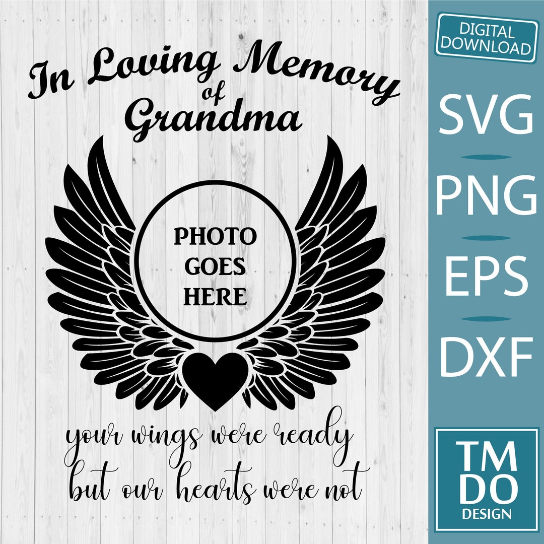 In Loving Memory of Grandma Svg, Grandma Memorial SVG, Grandma Rest in ...