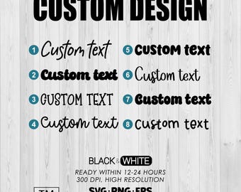 Custom Name SVG PNG, Personalised Text, Custom Text PNG, Custom Name Png, Temporary Tattoos Custom Text, Custom Text Vinyl Decals