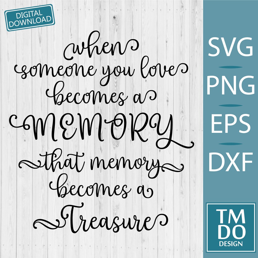 Memory Rip Word Disign In Loving Memory SVG, Memorial SVG, RIP Svg - Etsy