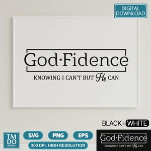 Godfidence Svg, God Fidence Svg, Bible Verse Svg