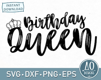 Birthday Queen SVG, Birthday girl svg, Birthday squad svg, Happy birthday svg