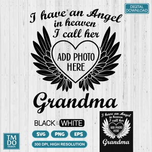 Grandma is my Angel, In loving memory of Grandma Memorial png, In memory of Grandma Digital Download