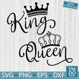 King and Queen SVG, King Queen svg, Valentines day svg, Queen crown svg, his queen her king svg, His and hers svg, Couples svg