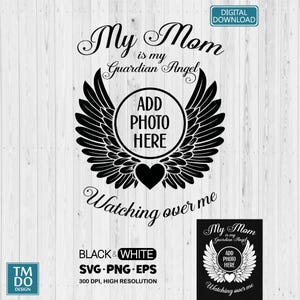 Loss of Mother, Rip mom svg, Mom is my Angel SVG, Mom Memorial svg, In loving memory Mom, Angel wings svg, Mom rest in peace svg