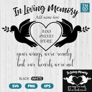 In Loving Memory png, Memorial svg, Angel wings svg, In Memory of svg, In memory svg
