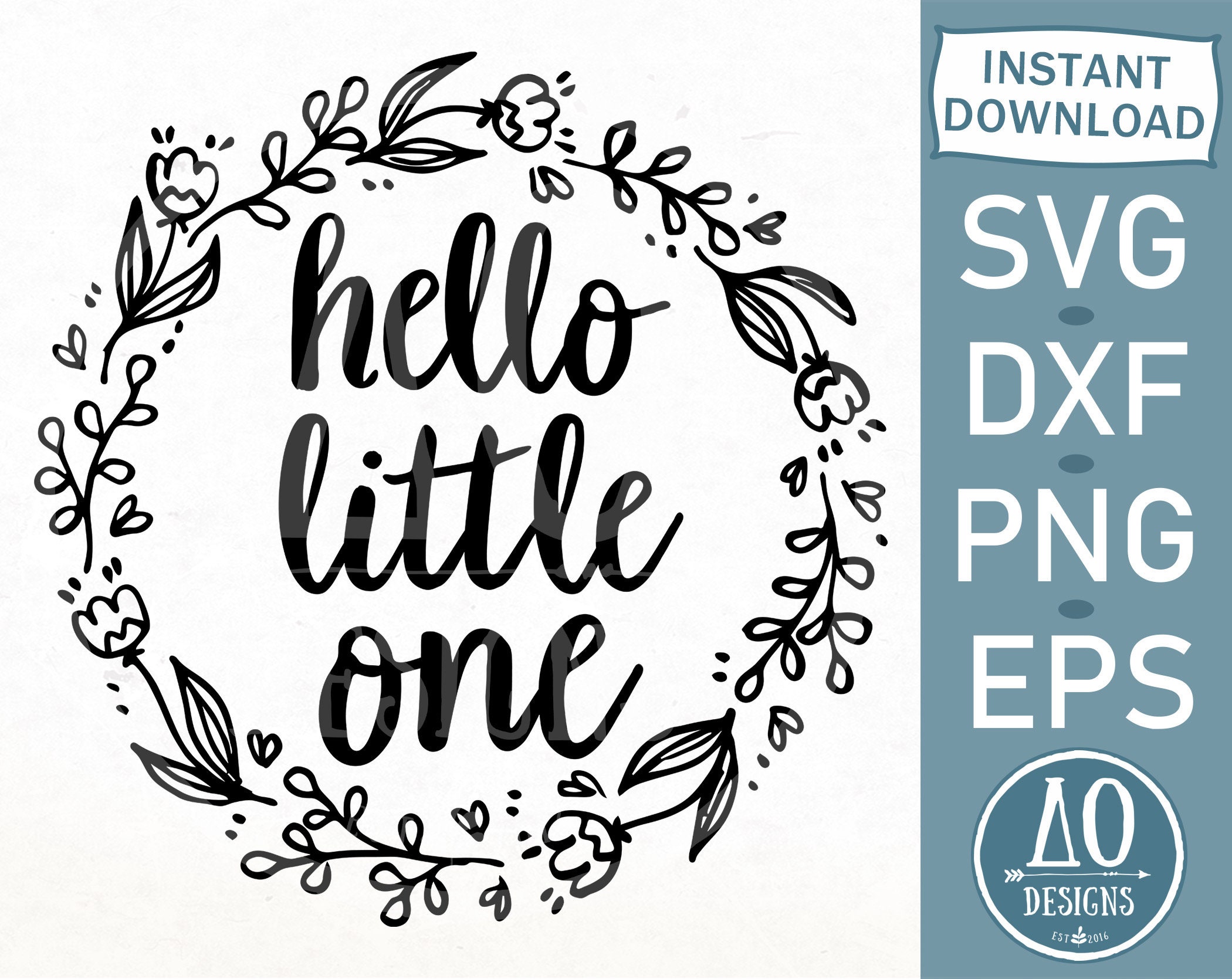 Download Hello little one SVG Newborn wreath svg Welcome baby svg ...