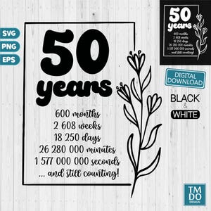 50 Years Anniversary svg, 50th Anniversary SVG, 50 years together Digital download