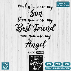 In Loving Memory of Son SVG Digital Download, Son Memorial SVG, Rest in peace svg