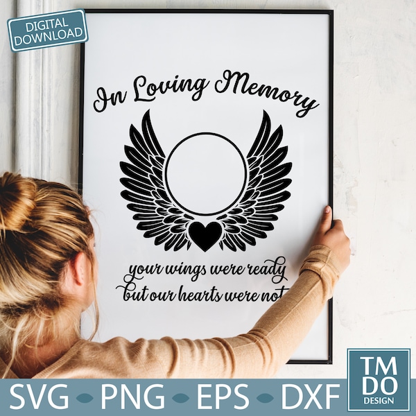 In Loving Memory SVG, Memorial svg, Rest in peace svg, Rip svg, In memory svg files for Cricut