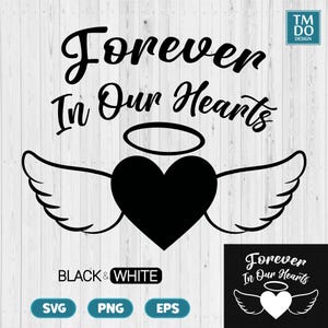 In Loving Memory SVG, Memory Day Svg, Angel Svg, Customizable Svg file for Cricut, Loved One Png, Instant Download PNG