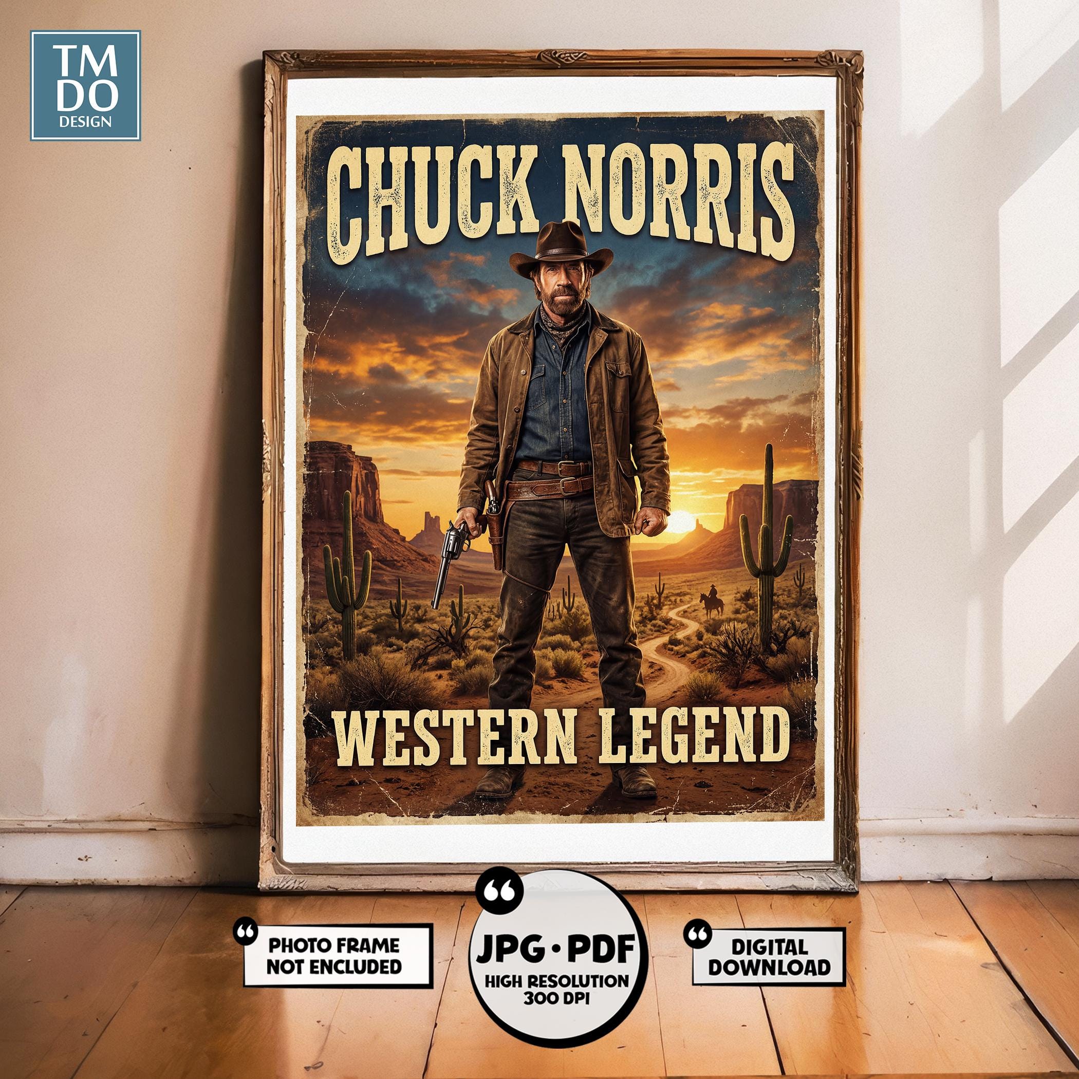 Discover Chuck Norris Memorial Poster, Walker Texas Ranger, RIP Western Legend