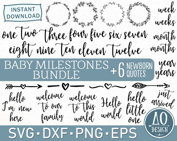 Download Baby Milestones Svg Bundle Girl Onesie Svg One Month Svg Etsy