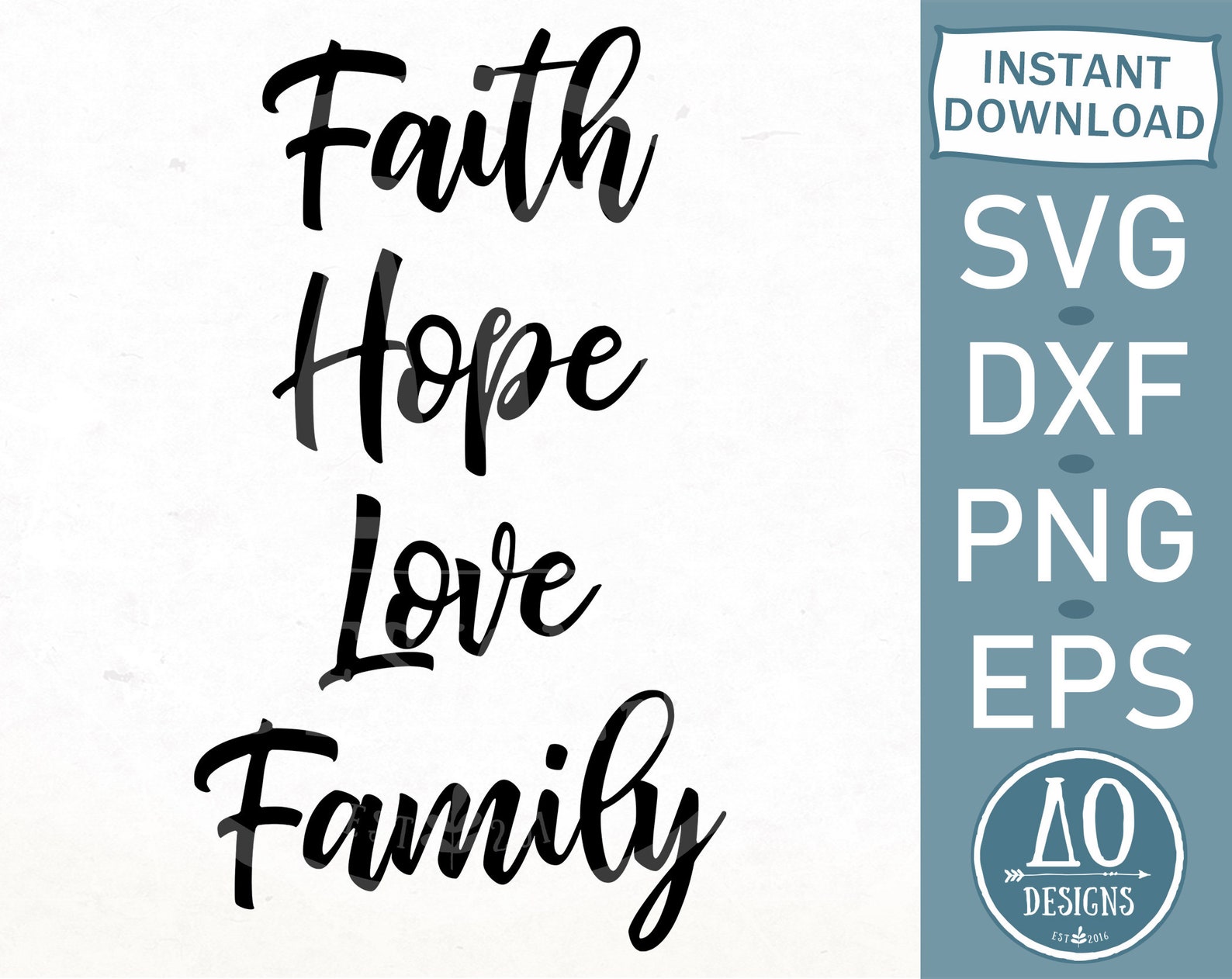 Family Faith Love Hope svg Faith svg Thanksgiving ымпб Love | Etsy