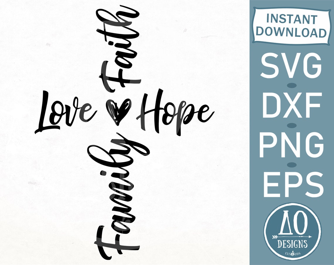 Faith love Hope cross svg Easter cross svg Faith cross svg  Etsy