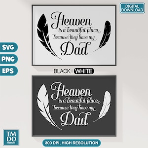 Dad In loving memory SVG, Dad memorial svg, In memory of Dad svg