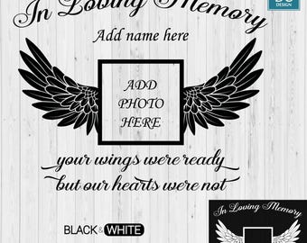 In Loving Memory png, Memorial svg, Angel wings svg, In Memory of svg, In memory svg