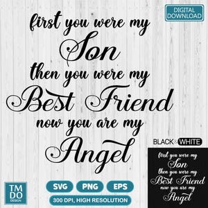 Son In Loving Memory svg, Son memorial svg, Son in heaven SVG, Son rest in peace svg