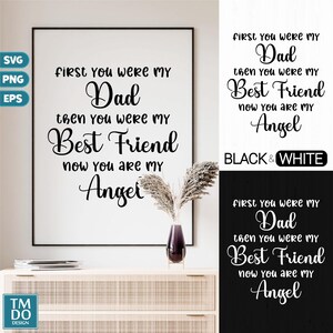 In loving memory Dad svg, Dad memorial svg, svg, Rip Dad svg, Dad guardian angel svg, In memory of dad svg