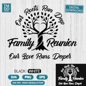 Family Reunion svg, Family tree svg, Family Reunion tree svg , Our roots run deep svg