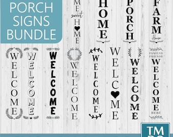 12 Porch signs bundle SVG, Vertical Welcome signs svg, Porch signs svg, home sweet home sign svg, farmhouse sign svg