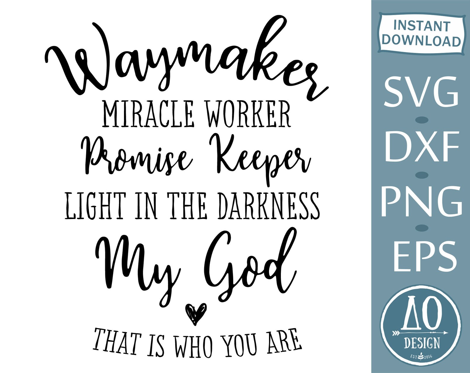 Waymaker Svg Way Maker Svg Waymaker Png Miracle Worker Etsy