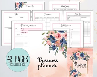 Business Planner - Printable Business Organizer for Entrepreneurs & Small Business Owners, US Letter Size