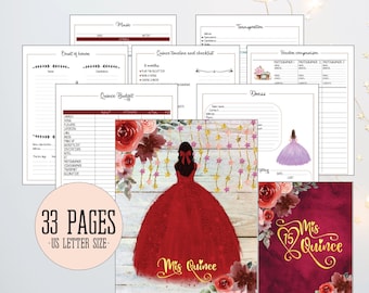 Quinceañera Planner, Quince Planning Checklist, Quinceañera Templates, Quinceañera Printable ...