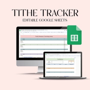Tithe Tracker Google Sheets, Editable Giving Log, Tithes And Offering Tracker, Donations Log, Contributions Log, Tithe Log, Tithing Tracker
