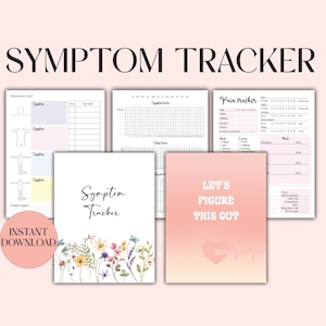 Symptom Tracker for Chronic Illnesses - Medical Information Binder, Symptoms & Pain Log, Health Journal, Wellness Organizer