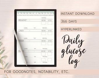 Digitales Tagebuch, Blutzucker-Tracker für Ipad/Tablet, Diabetes Journal