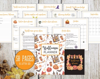 Printable Halloween Planner, Holiday Planner, Halloween Planner Insert, Halloween Schedule