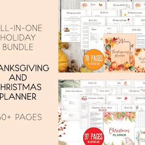 Urlaubsplaner Bundle, Weihnachtsplaner, Urlaubsplaner, Weihnachtsplaner, Thanksgiving Planer Printable