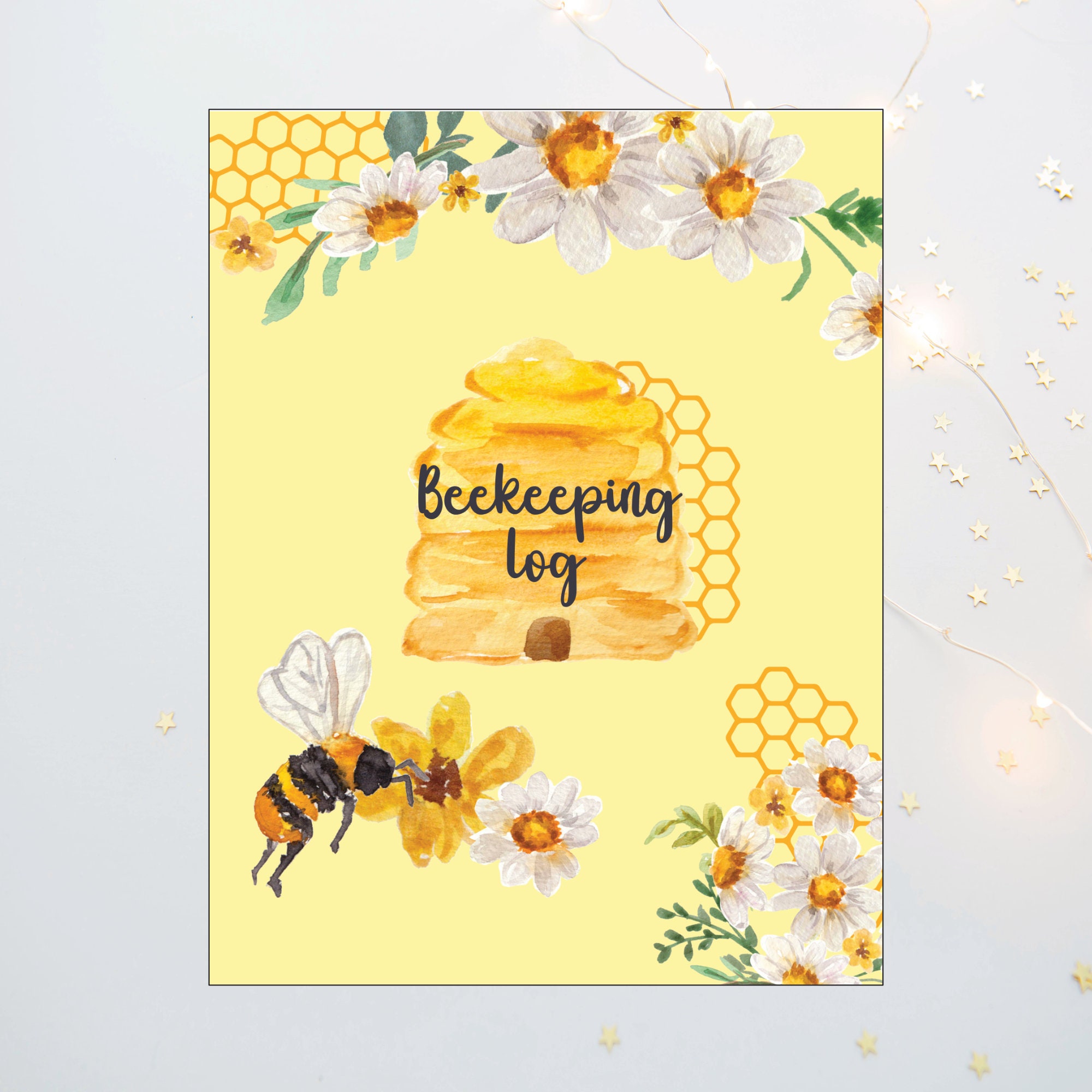 Beekeeping Log Printable Beekeeping Logbook Beekeeper's - Etsy