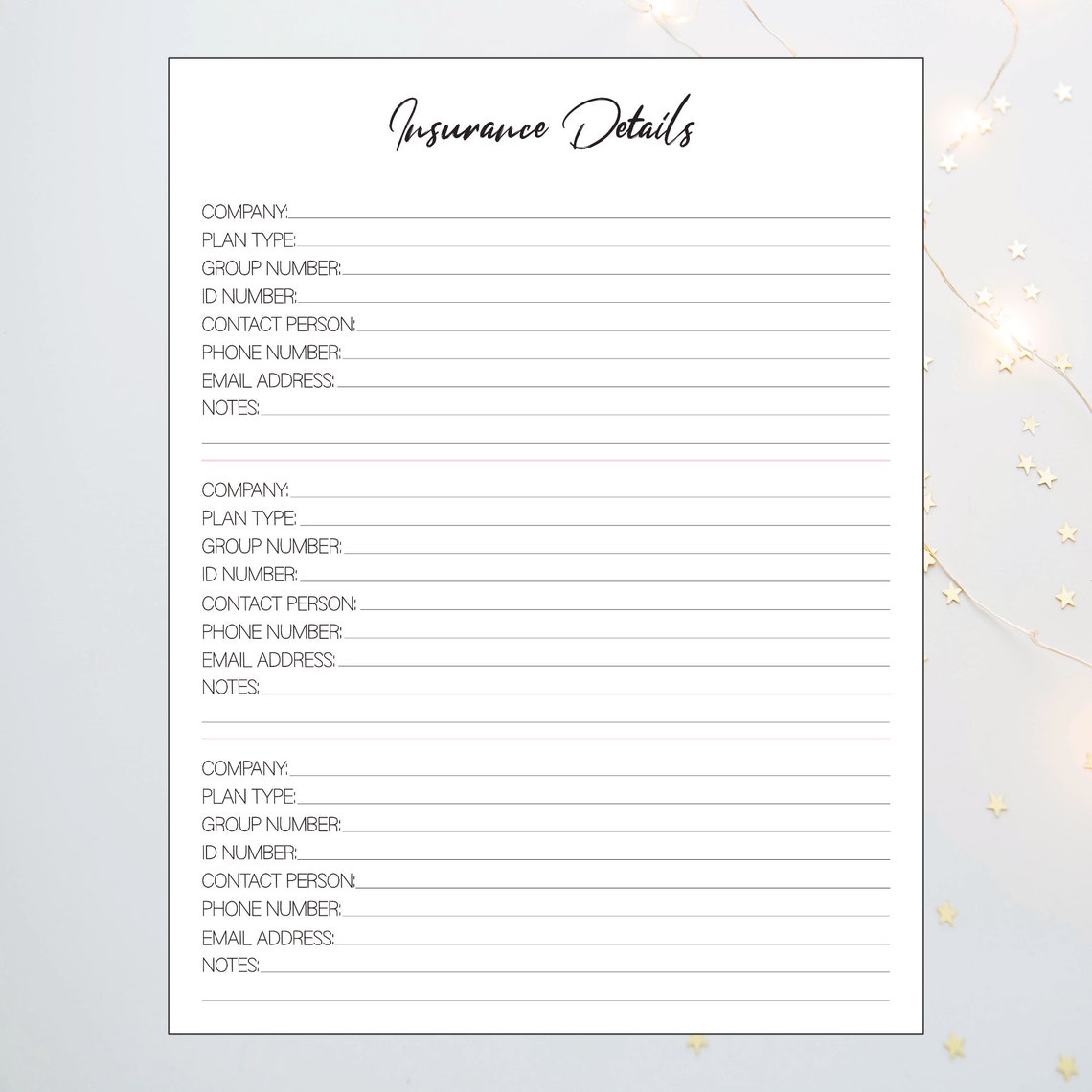 Endometriosis Log Printable Endo Log Period Tracker Chronic Etsy