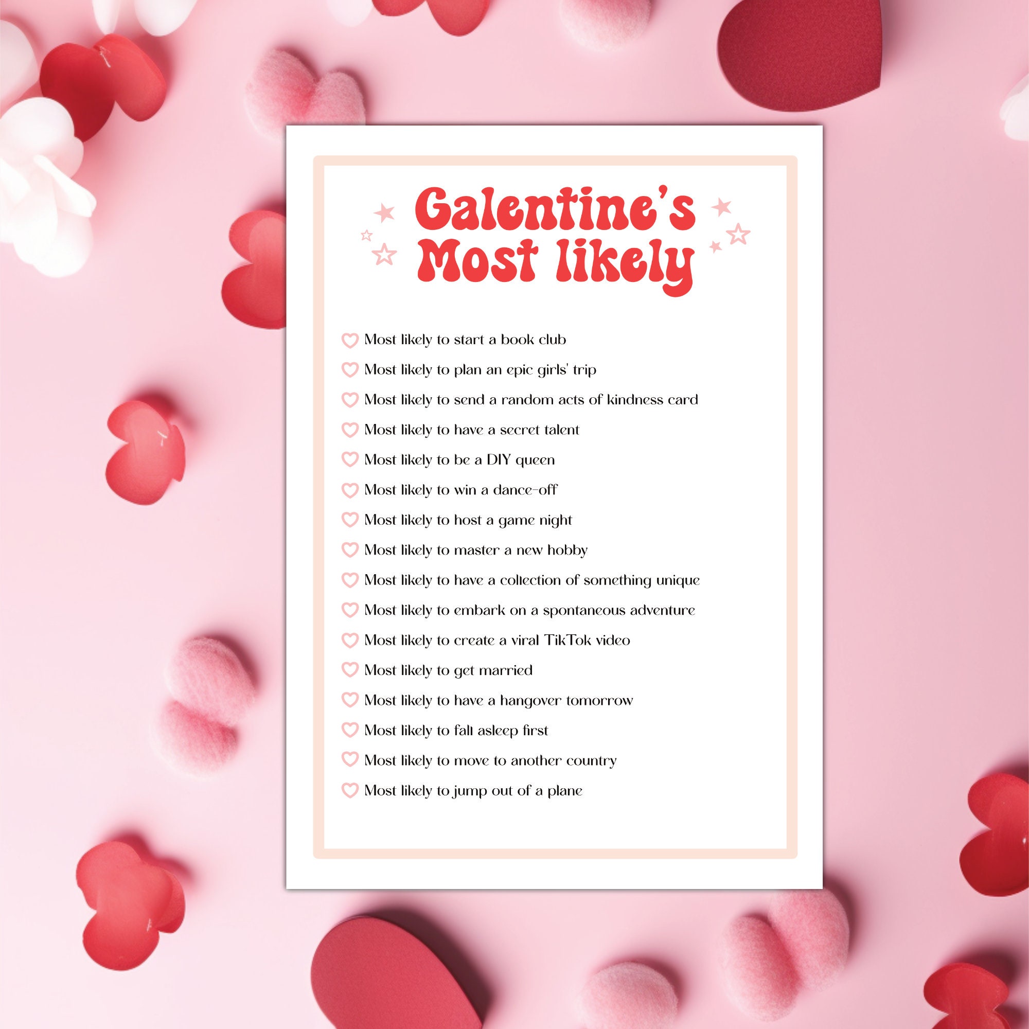 Galentines Day Games Bundle, Printable Valentines Day Party Adult 8 ...