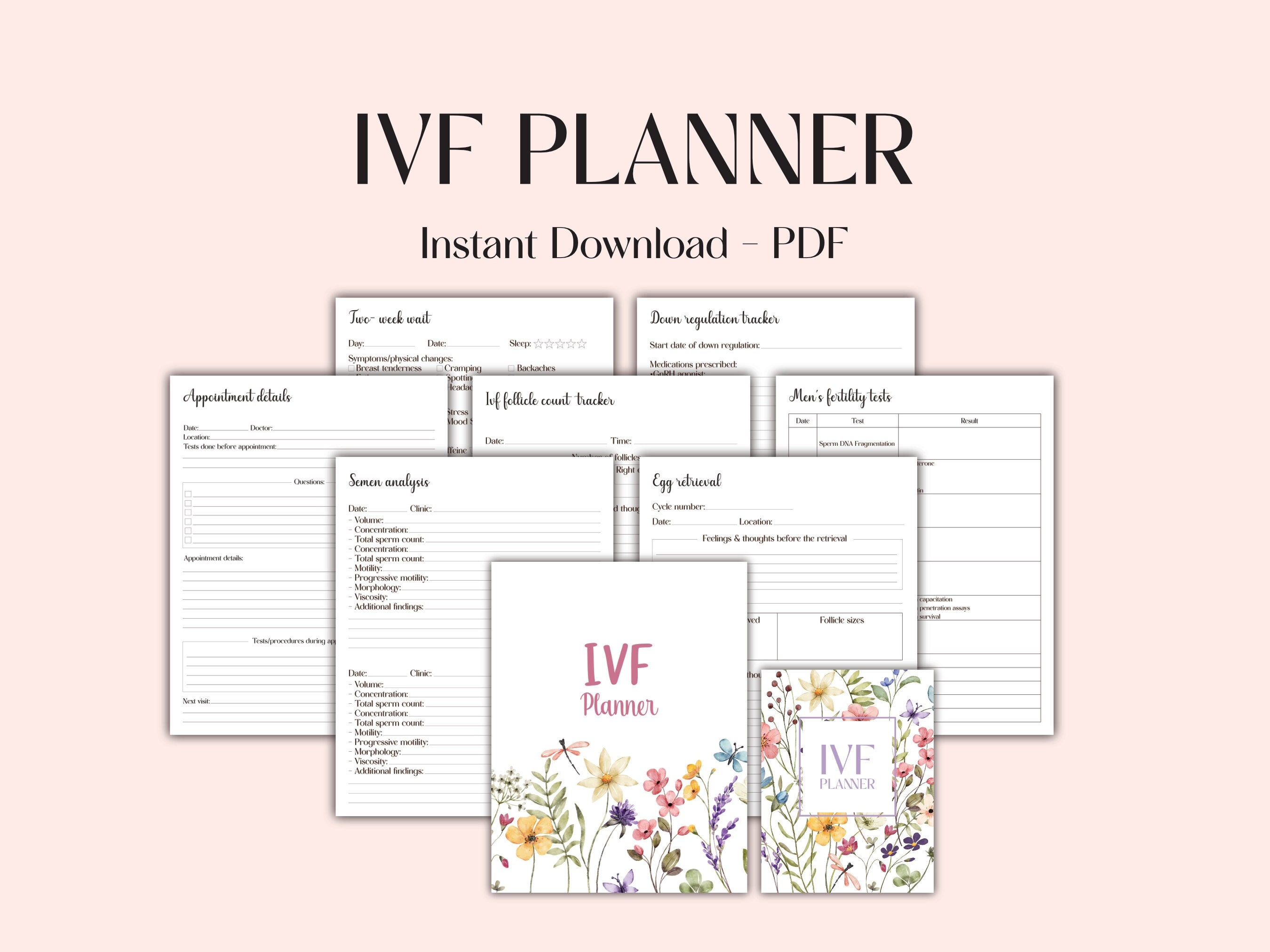 IVF Planner Printable, IVF Checklist, Fertility Planner, IVF Treatment ...