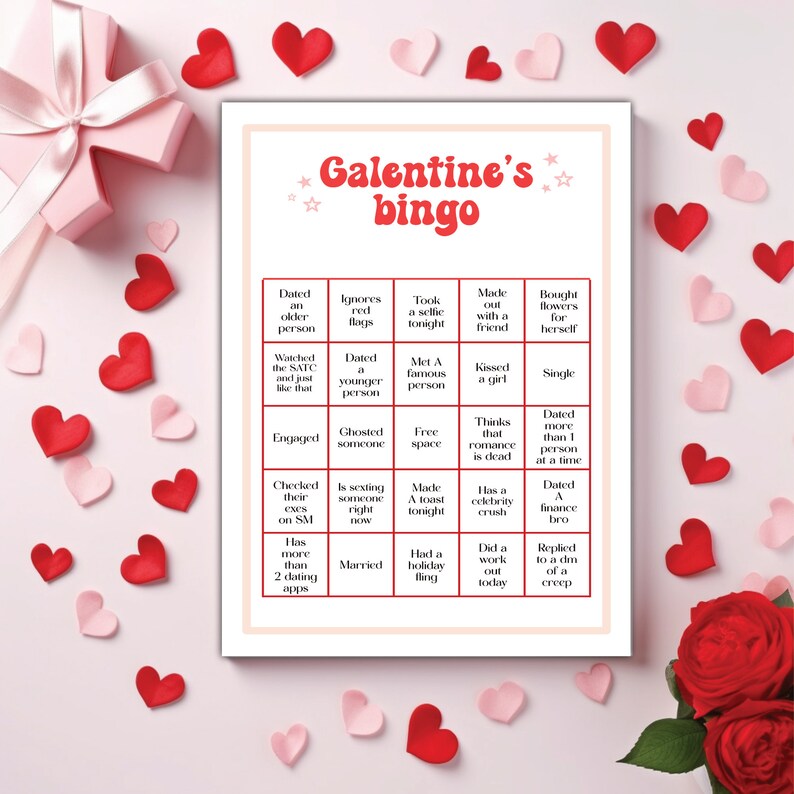 Galentines Day Games Bundle, Printable Valentines Day Party Adult 8 ...