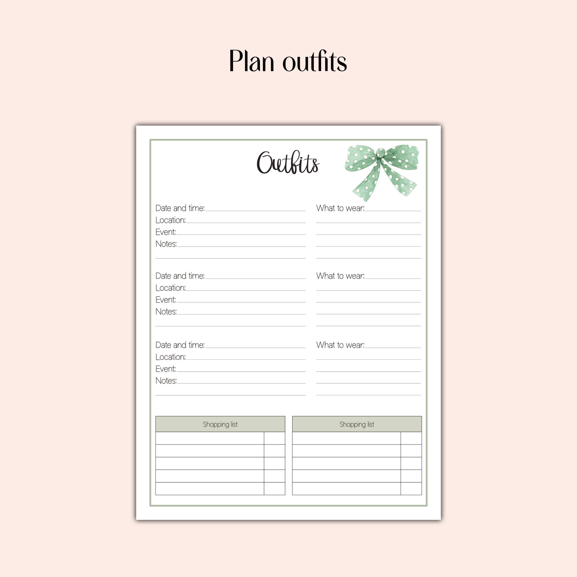 Party Planner Printable: Birthday Planneran Sage Party Checklist With ...