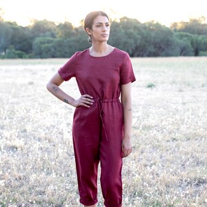 Button back jumpsuit sale