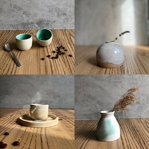 Bomboniere personalizzate in ceramica matrimonio battesimo comunione cresima  artigianali fatte a mano / vasetti / tazzine / tazze / vasi