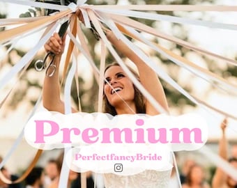 Round of personalized ribbons / Premium (double-sided satin) / 3M per ribbon / Wedding