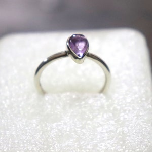 Amethyst Ring - 925 Silver Ring - Amethyst Handmade Ring -Stacking Ring - Jewelery stone Ring - Strling Silver Ring- Gemstone Ring