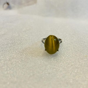 Cats eye Ring - 925 Silver Ring - Handmade Silver Ring - Cat&#39;s Eye Ring - Wedding Ring - Solitaire Ring - Gemstone Ring Gift for her