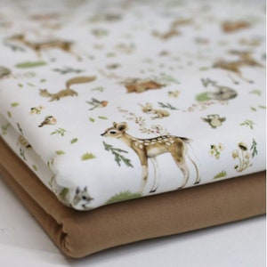 cotton jersey forest animals