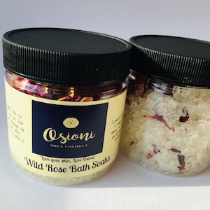 Wild Rose bath soaks/Bath salts/ test tube bath salt/ party favors/ bridal shower/ spa