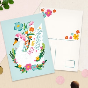 Cigno da cartolina - citazione da cartolina - Continua a fiorire!