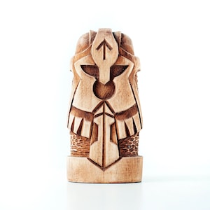 Wooden figurine - a god Thor. Hand-carved wooden statue Thor / Thors hammer. A chic Scandinavian Gift for him / Gift for her