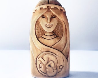 Hera goddess statuette made from Linden. Hera / ancient greek gods / greek Hera goddess / Hera statuette 13 cm tall