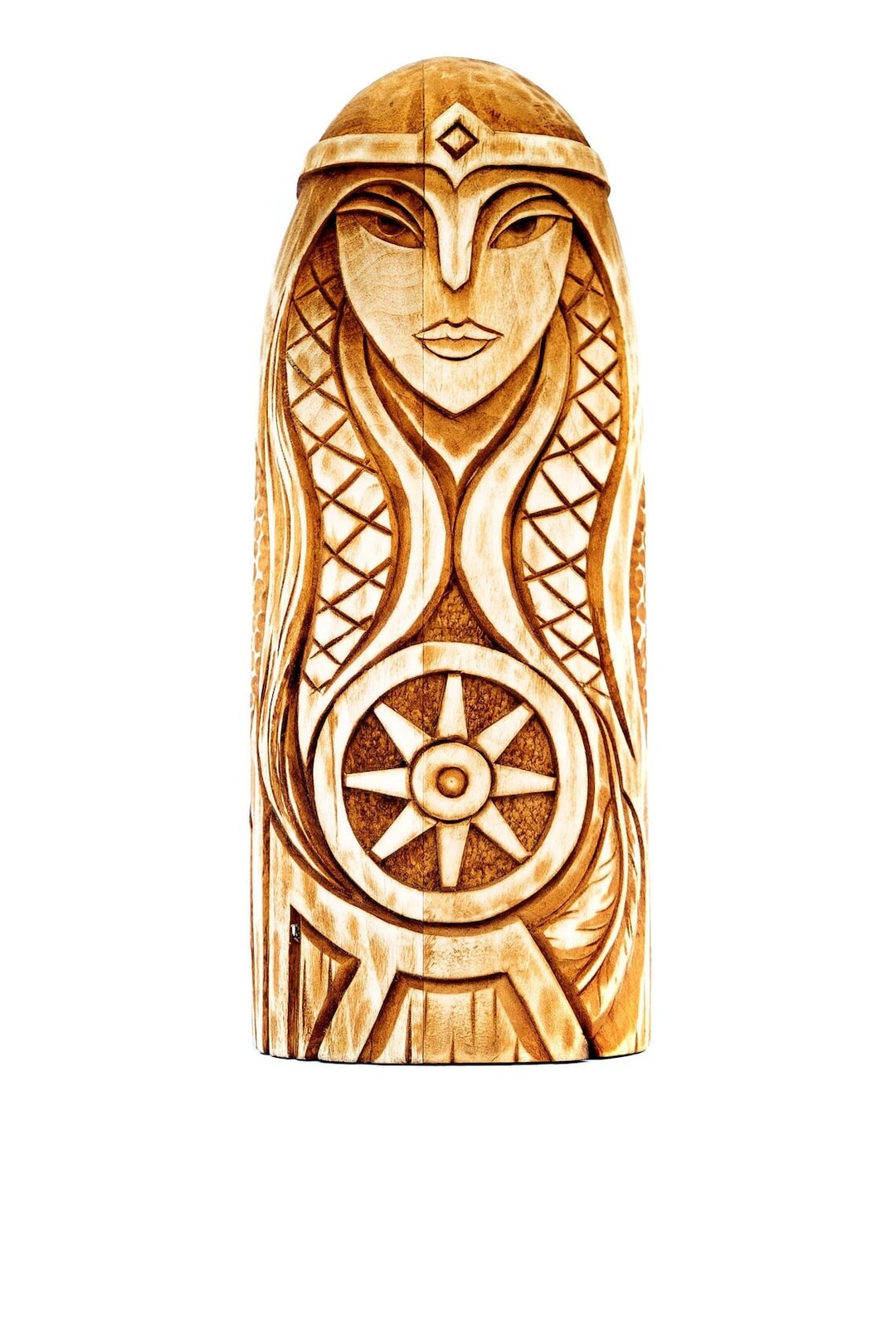 Free Shipping Wooden Figurine Holda. Handcarved Statue Etsy