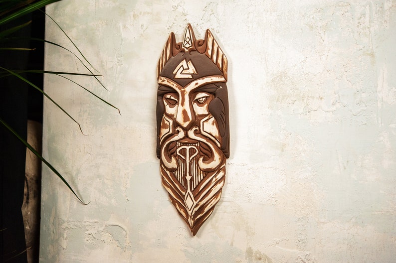 Odin Mask. Odin God Wall Hanging Mask. CERAMIC Odin Sculpture. Etsy